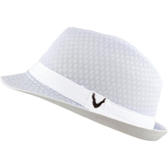 Light Weight Classic Soft Cool Mesh Crushable Fedora Hat White - Picture 1 of 6
